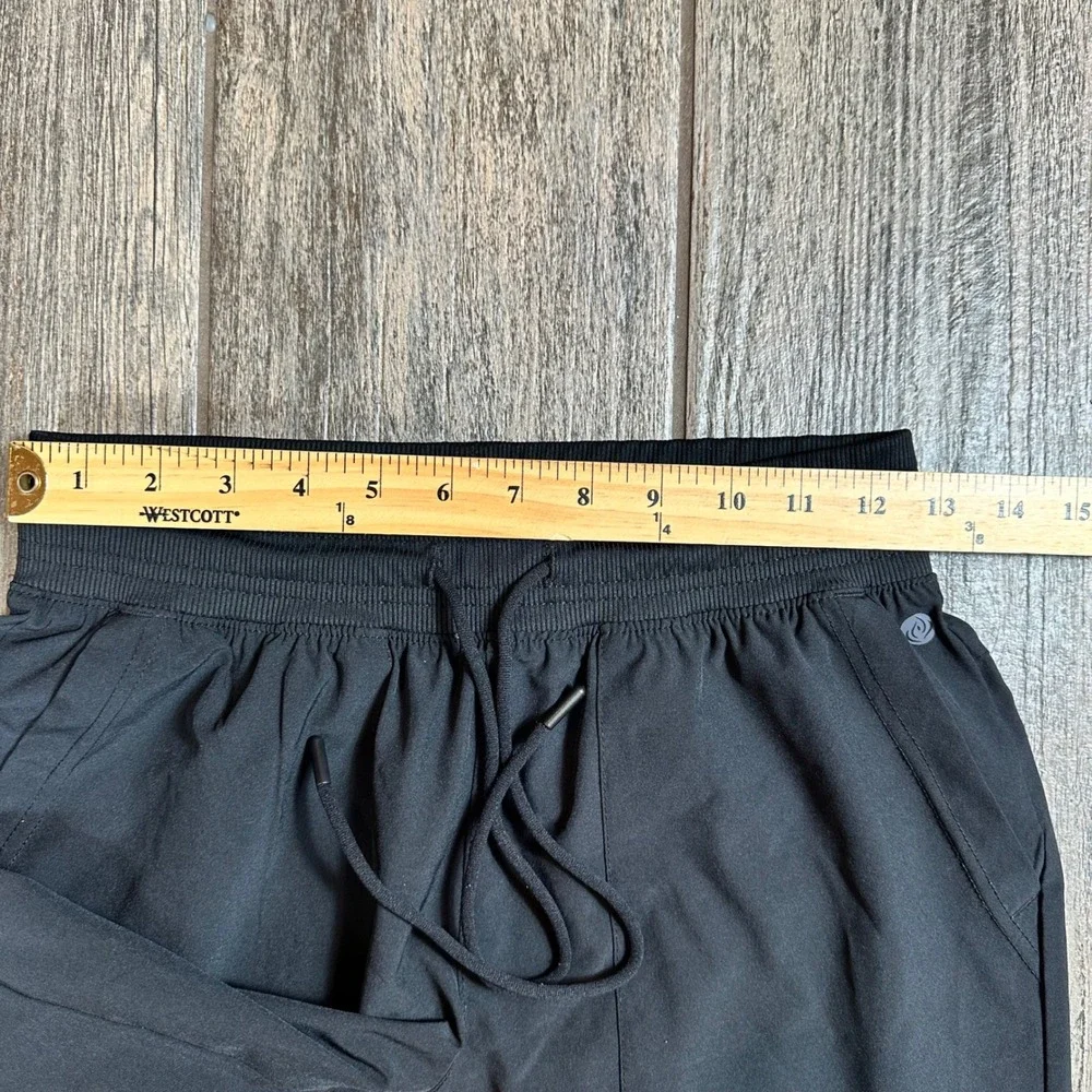 Apana Black Drawstring Ruched Ankle Jogger Pants Womens Size XS Athletic‎ Casual